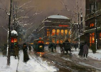 Edouard Cortes : Chatelet in Winter